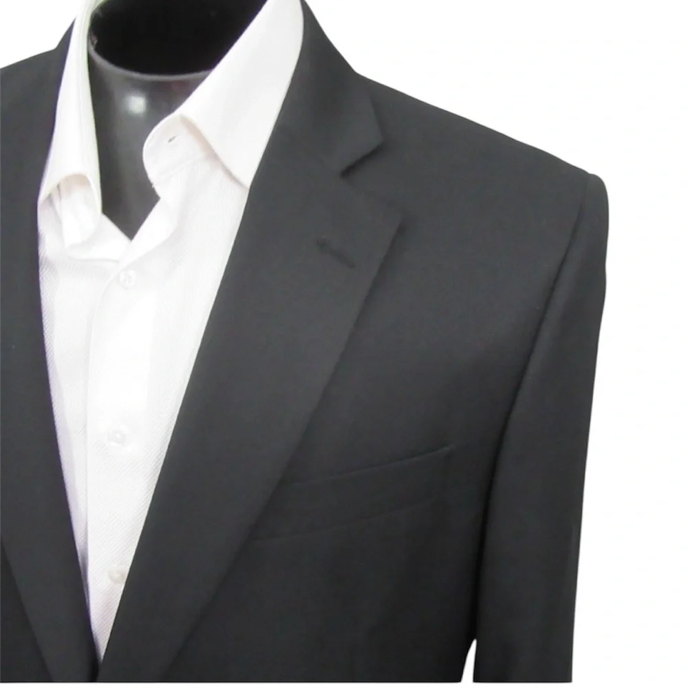 Stanford Travel Suit Separates Solid Black Classic Fit Jacket Size 42R